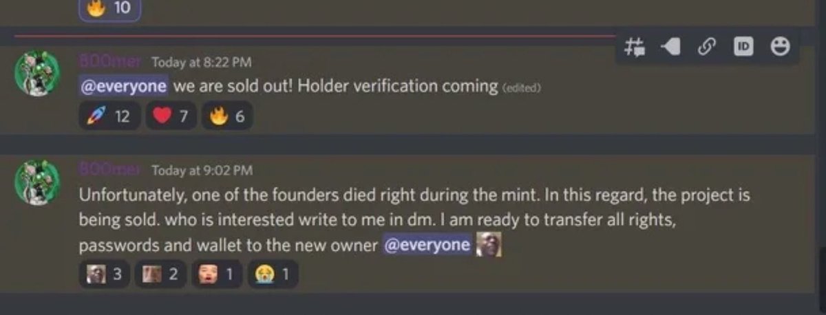 zubic_eth's tweet photo. Never forget when the founder of this NFT project died right during the mint (mentioned after they sold out) https://t.co/mB4iDOxaej