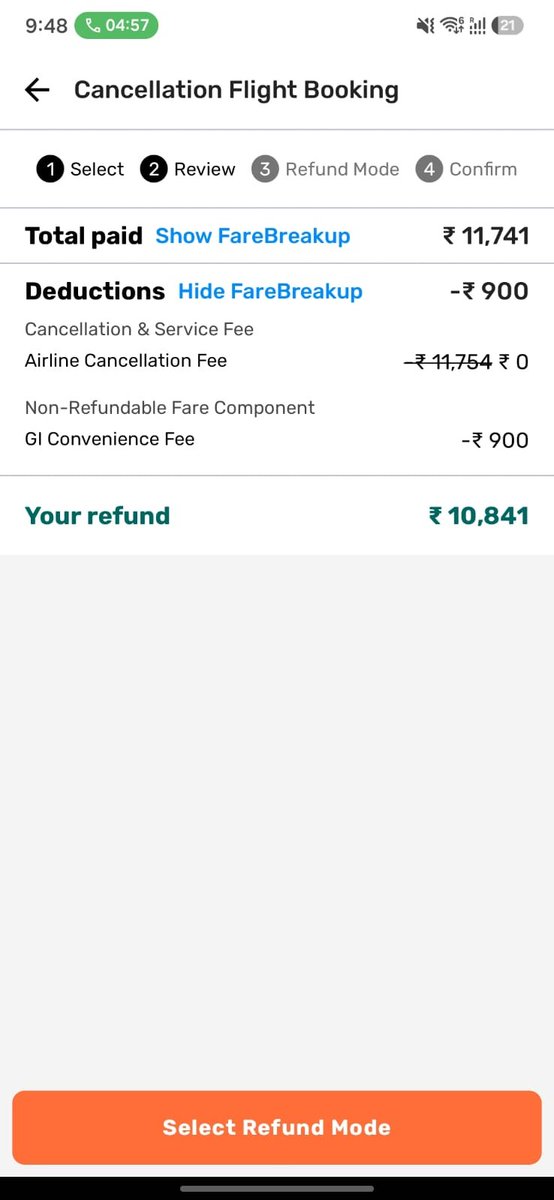 Vivekp7691's tweet photo. @flyspicejet  My flight scheduled for October 2nd was cancelled due to your operational failure, yet customer support is forcing me to cancel it myself. To make matters worse, your system is charging a ₹900 convenience/cancellation fee for a fault that is entirely yours. https://t.co/aOS9cgrLMq