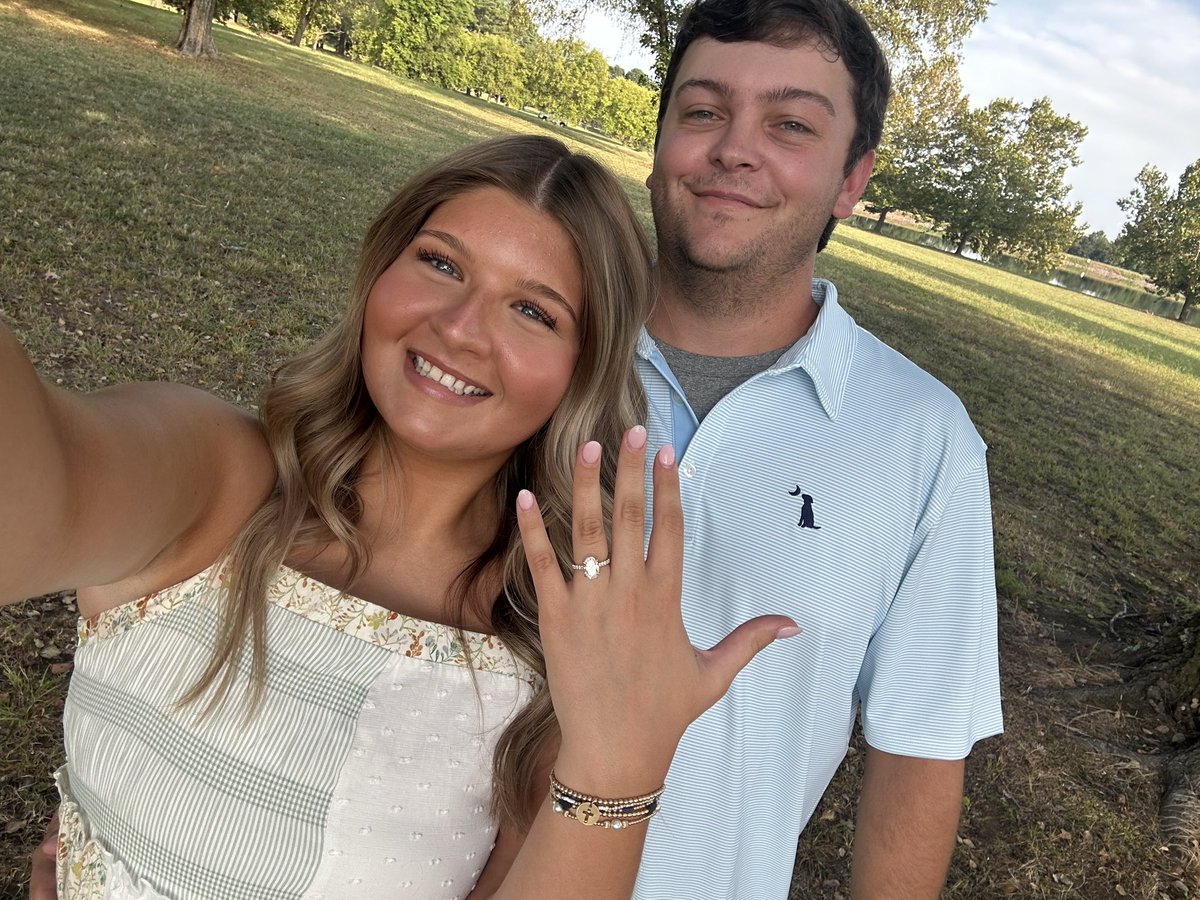 RIJewelers's tweet photo. Well, these two make engaged look pretty good. 💍✨

Congratulations, Kaitlynn &amp; Conner! So excited for you both and all the good things ahead. 🤍🥂

#justengaged #engagement #shesaidyes #robertirwinjewelers https://t.co/9YtxivADBE
