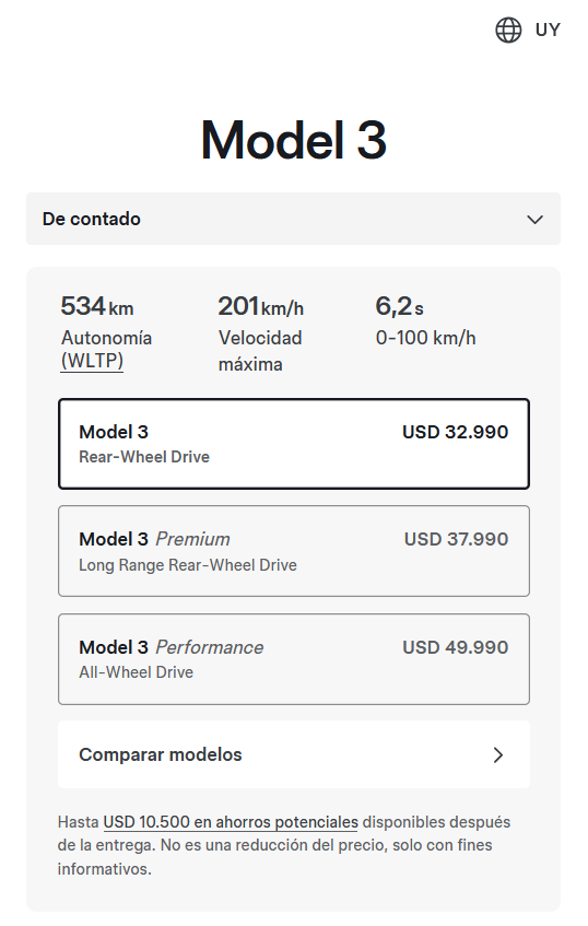 rmbarq's tweet photo. @TeoPetruccii @LucasAbriata Mira a lo que se venden los model 3 en Uruguay https://t.co/W0UfHwtSFd