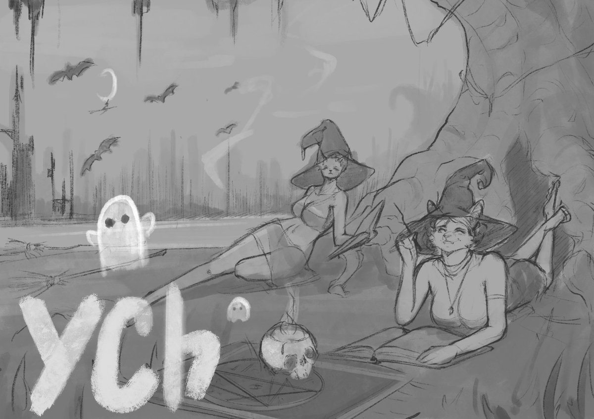 Junepher_'s tweet photo. It's October, and I don't know about you, but I absolutely adore drawing witches and occult aesthetics.
So I here’s YCH
$300
If you liked it, my DM always open ;) https://t.co/0dknlJHPtX
