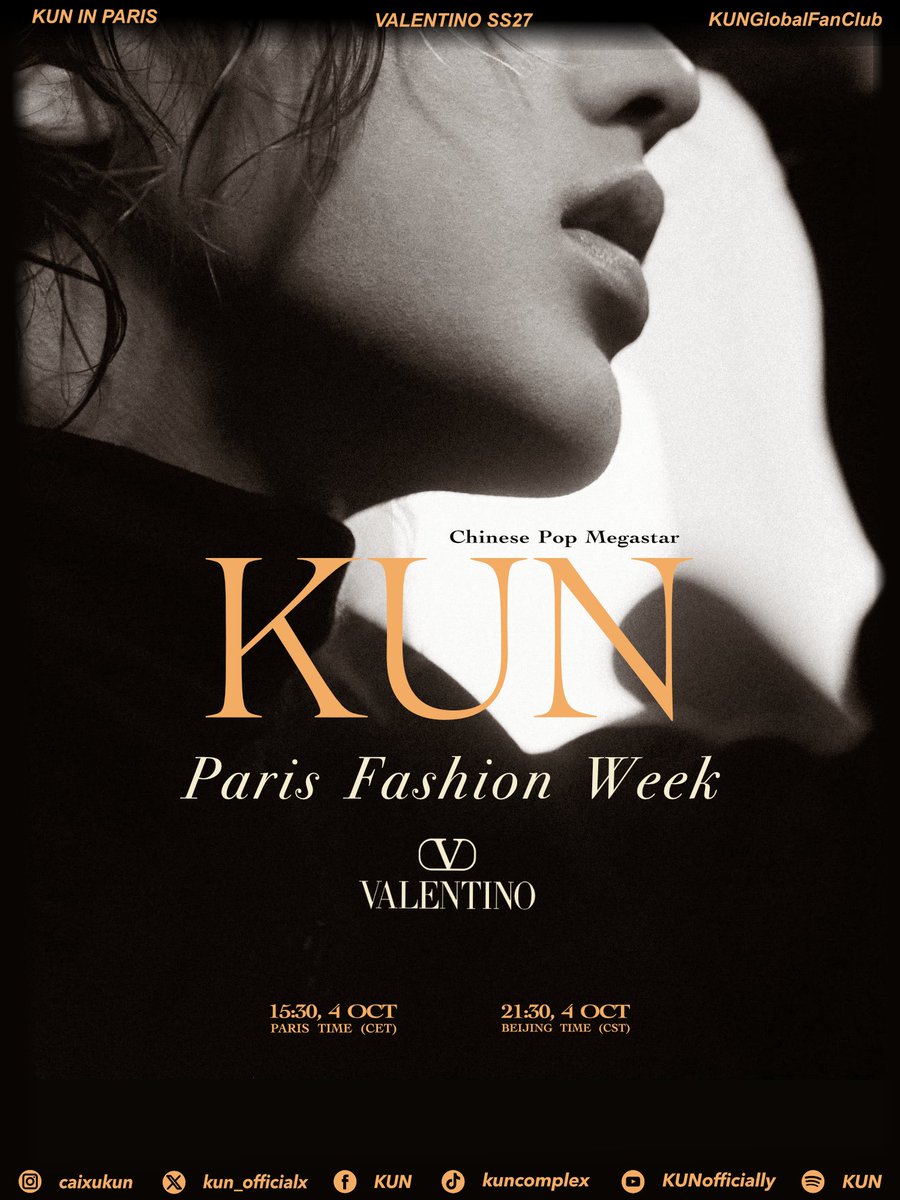 lucky82ik's tweet photo. KUN is invited to attend Valentino Spring/Summer 2027 Womenswear Show at Paris Fashion Week on Oct 4

KUN for Valentino in paris
#KUN #valentino #KUNxValentinoSS27 #ValentinoSS27
@kun_officialx @MaisonValentino https://t.co/SFLt25fwXF