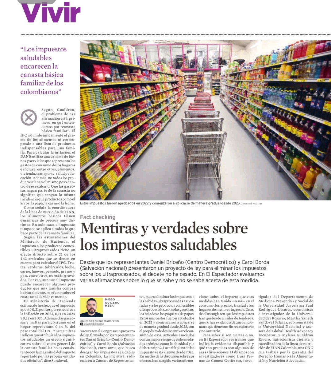 FIANColombia's tweet photo. ¿Los impuestos saludables quiebran tenderos o encarecen la canasta familiar? 🥤📉 Desmontamos los mitos de la industria con evidencia científica y datos 
https://t.co/am79A6NUSe https://t.co/4M2l4daWS0
