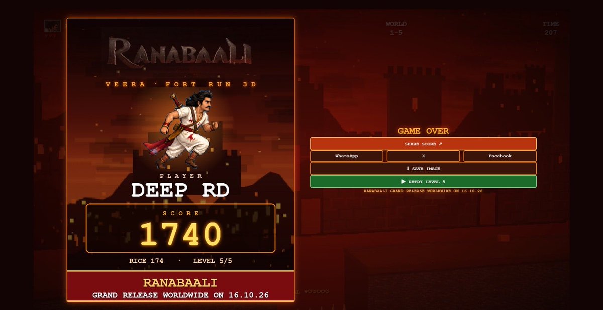 IamDeepRd's tweet photo. #Ranabaali Play Game 🔥🔥
🔗https://t.co/2zLwgXiL4r

@RanabaaliFilm 
#NeverForget #RanabaaliOnOct16th
@TheDeverakonda @iamRashmika @Rahul_Sankrityn @MythriOfficial #ArnoldVosloo @AjayAtulOnline @nirav_dop @TSeries @shivchanana @neerajkalyan_24 @parvathanurag  #StudioPanchatantra https://t.co/aNugKxDP4y