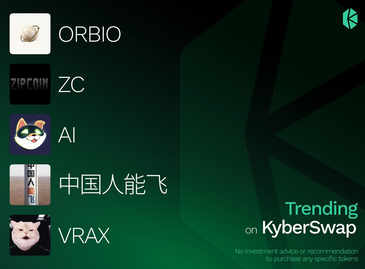 KyberNetwork's tweet photo. Attention is moving across chains. Which chain are you watching rn? 👀

#ORBIO @orbiodotso
#ZC @zipcoincash
#AI @ArtificiallyInu
#中国人能飞
#VRAX @Vraxrh

👉 https://t.co/Jw2X5kVHEY https://t.co/iEzcPA5Jd1