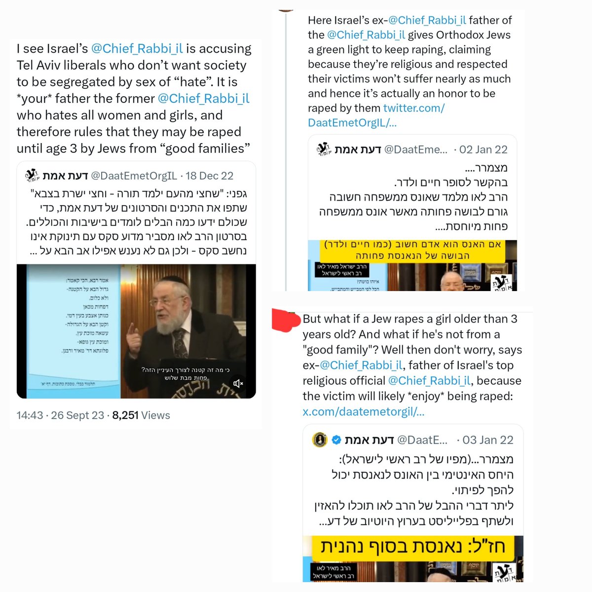 C0ntent_Creato's tweet photo. @Americaonly9 @Americaonly9
@SamMJames45 
@cookieredux 

Any z!0-J€w trying to convince you that Isræl is conservative, ask them what's all this about.

Isræl is like the modern day Sodom and Gomorrah... And Epstein I$land of the Globe. https://t.co/R6rJWWW3SX