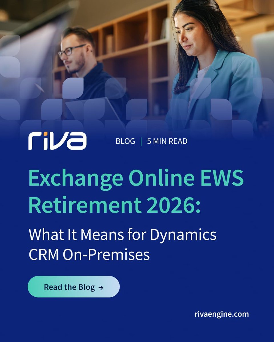 rivaengine's tweet photo. ⏰ First deadline is tomorrow, Oct. 1, for Microsoft EWS retirement.

Using EWS to sync emails and activities to Dynamics on-prem? Take action and explore your options for maintaining complete CRM data.

Read our blog:
https://t.co/MWuuLwXGXq

#Exchange #EWS #Microsoft #Dynamics https://t.co/x5R5pTtnZx