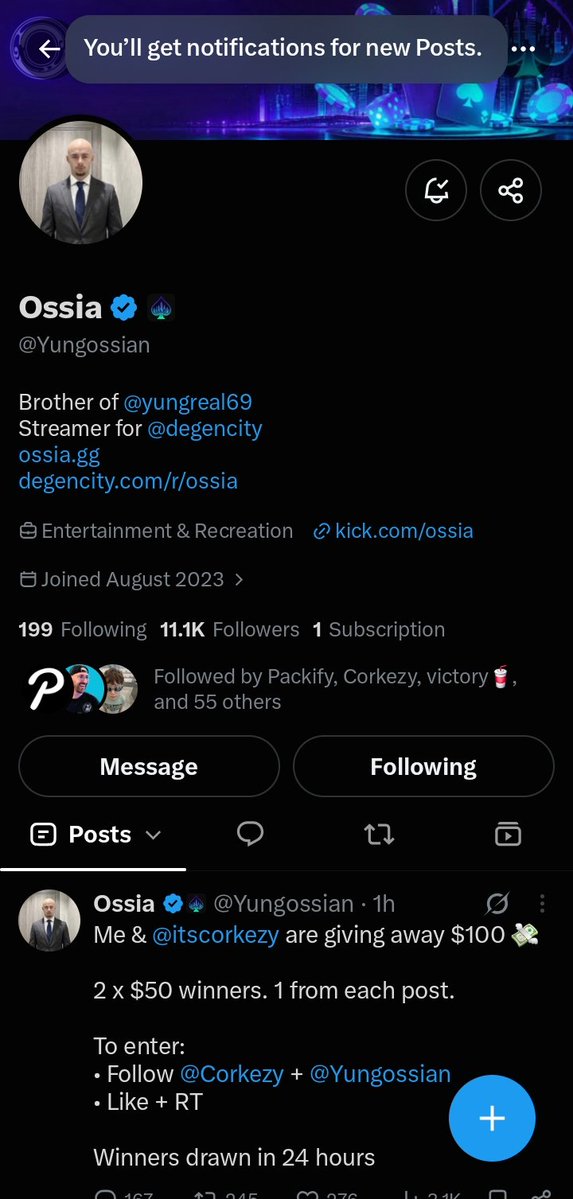 DanjohnnX's tweet photo. @itscorkezy @Yungossian Followed both accounts https://t.co/HA9V0gt92X