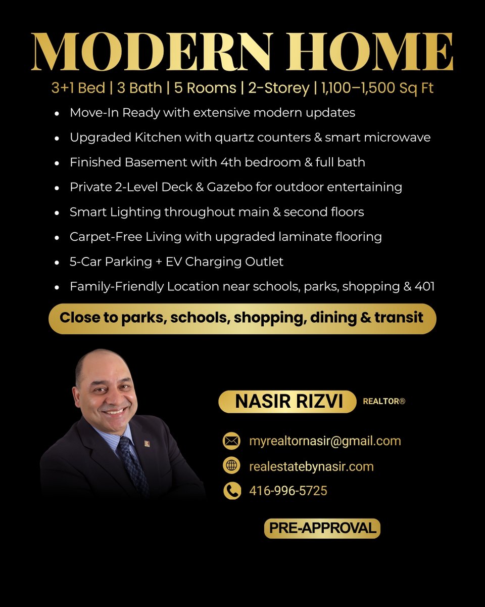 teamnasir15's tweet photo. 🏡 **MODERN HOME — CLARINGTON**

📍 **Clarington, Canada**

**For Booking, Contact Now!**

**NASIR RIZVI**
REALTOR® — RE/MAX Impact Realty, Brokerage

call / text:
📲 **Call/Text: 416-996-5725**

.
.
.

**Listing courtesy of Cindy &amp; Craig Real Estate Ltd.** https://t.co/VAKr7Z6Y0Q
