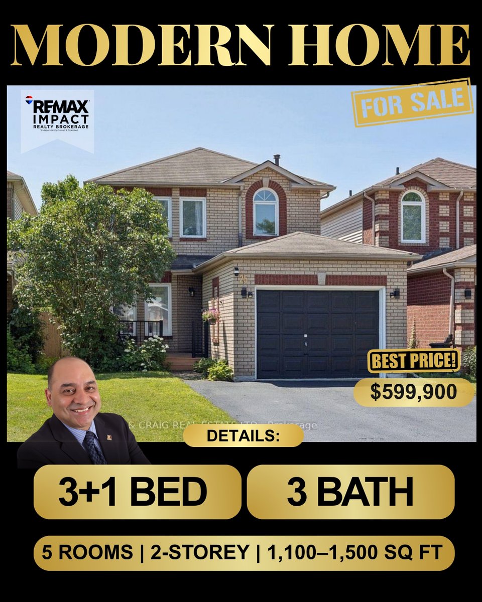 teamnasir15's tweet photo. 🏡 **MODERN HOME — CLARINGTON**

📍 **Clarington, Canada**

**For Booking, Contact Now!**

**NASIR RIZVI**
REALTOR® — RE/MAX Impact Realty, Brokerage

call / text:
📲 **Call/Text: 416-996-5725**

.
.
.

**Listing courtesy of Cindy &amp; Craig Real Estate Ltd.** https://t.co/VAKr7Z6Y0Q