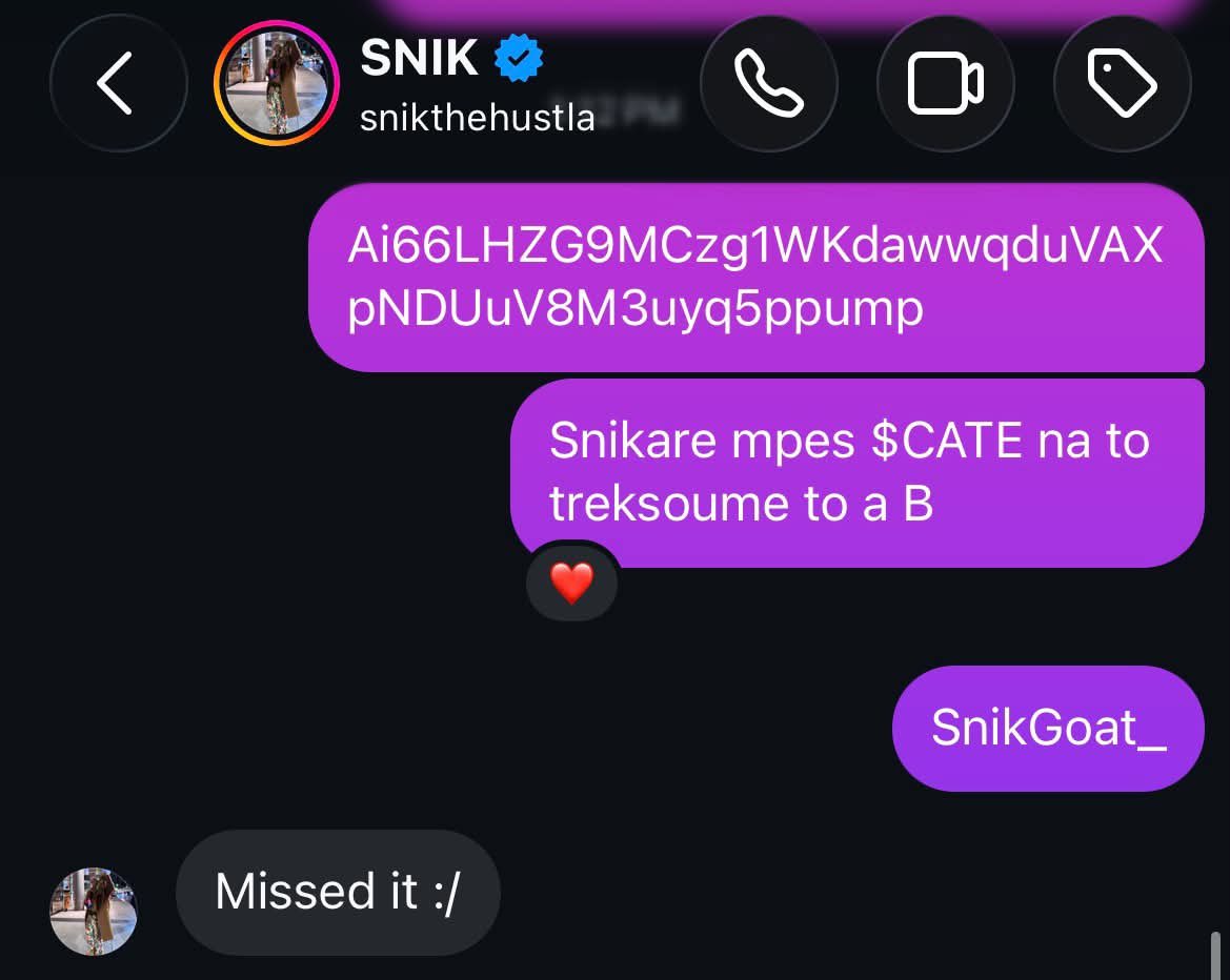 KAIVYR_'s tweet photo. Hey @PoorGoat_ , this is Greece’s biggest rapper for over 10 years.

Yesterday he did a FOMO promo on his instagram account.

I took the chance to preach our beloved $CATE 

His reaction?

“I missed it :/”

Our action?

You tell me 🤷‍♂️ https://t.co/U4NdAWjXW8