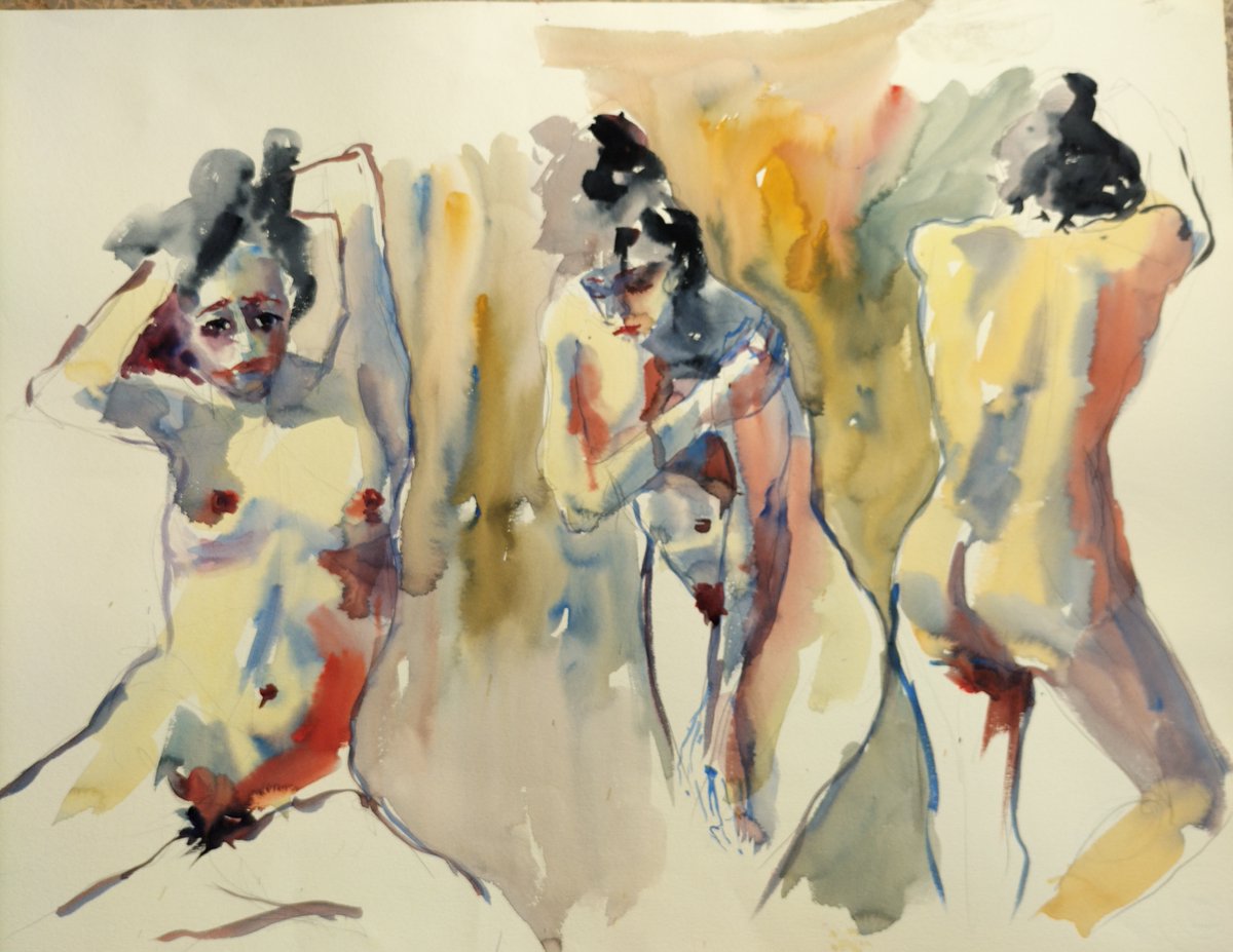 abogadoSabadell's tweet photo. "Yo no hablo de venganzas ni perdones, el olvido es la única venganza y el único perdón" Jorge Luis Borges
#Acuarela. Estudio de movimientos de #figurahumana #watercolor #watercolorhumanfigure https://t.co/VSY0Ebd4pQ