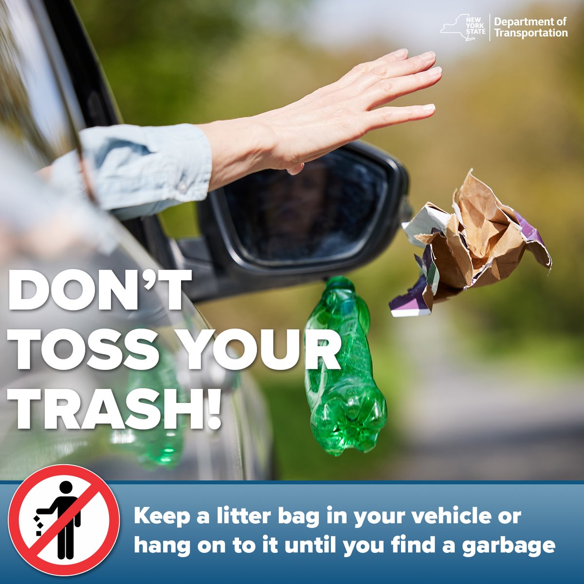 nysdotli's tweet photo. Keep our roads clean and litter free! https://t.co/HfMNBMmY8x