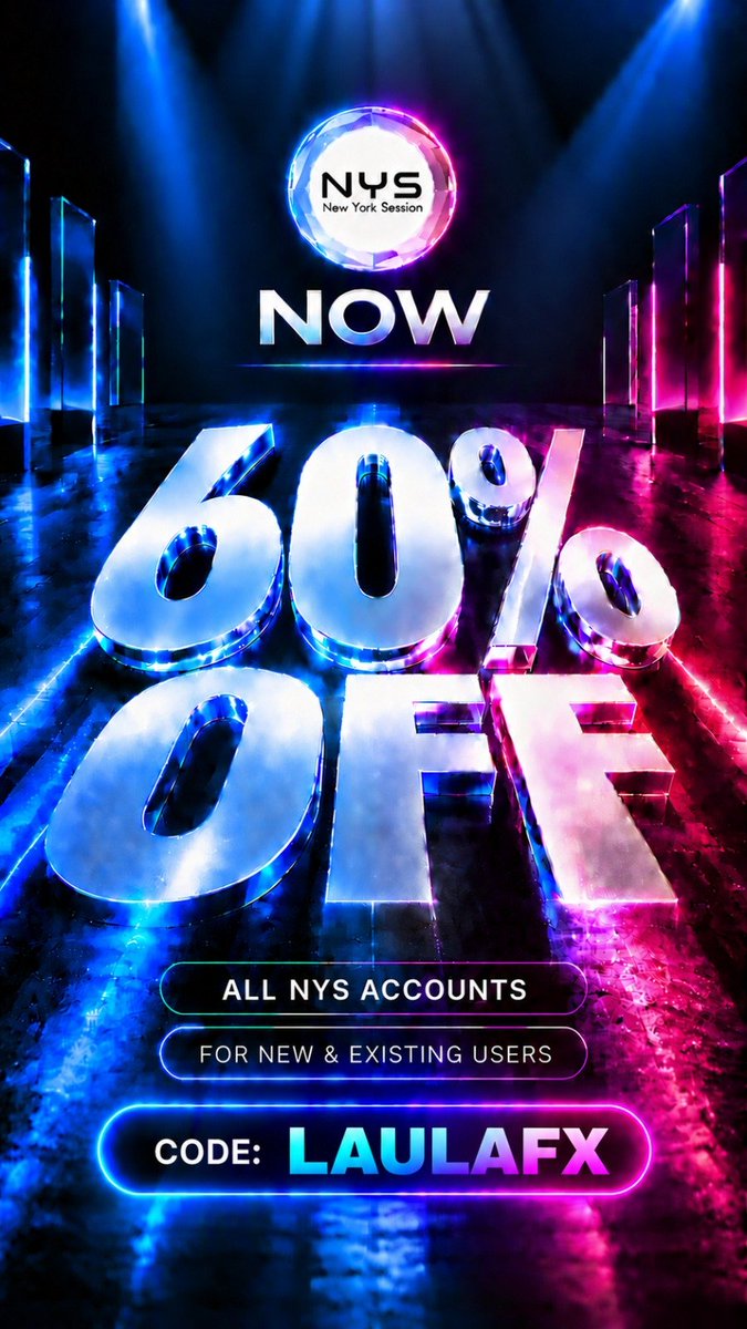 laula_fx's tweet photo. 🔥 60% OFF NYS ACCOUNTS 🔥
Looking to get an NYS account? New &amp; existing users can use code: LAULAFX to claim the discount. 📈
Don’t miss it — check out NYS and use the code at checkout.
@NYSMarkets
NYS Markets⁠�
#NYS #NYSMarkets #Forex #Trading #PropFirm https://t.co/XY8BimBA8F