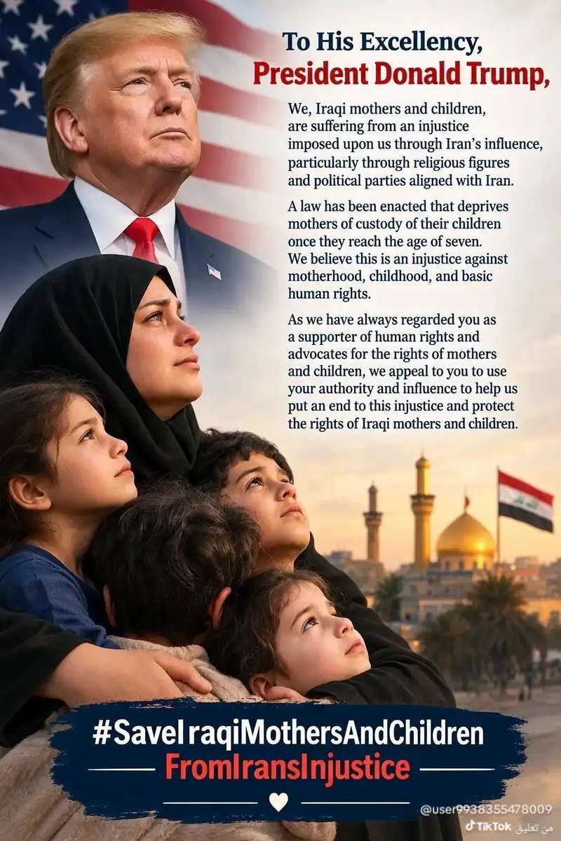 w5nsi's tweet photo. in Iraq legalizes child marriage (girls as young as 9), strips mothers of child custody, denies women property rights, and enables domestic violence with zero legal protection. Iraqi women deserve equal rights and protection under unified civil law! Stop the Ja'afari Law! https://t.co/Ycf2dQqd76