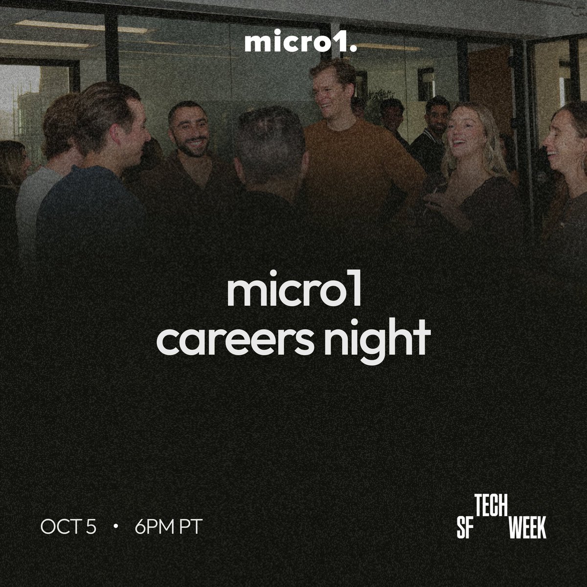 sydneyysimone's tweet photo. @micro1_ai is hosting a recruitment happy hour on Monday 10/5 to kick off SF Tech Week. Ping me if you are interested in roles at micro1 and want to come! 

See our open roles here: https://t.co/sGn8cBfd6G https://t.co/WWBfHr72oX