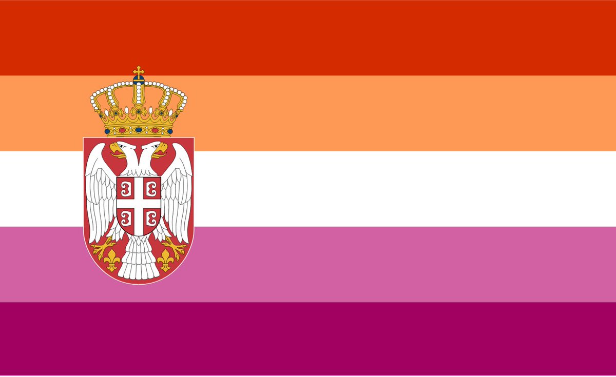 ollierad1819's tweet photo. in light of recent events, i made a Lesbian Serb flag https://t.co/WCbWN4u8bB