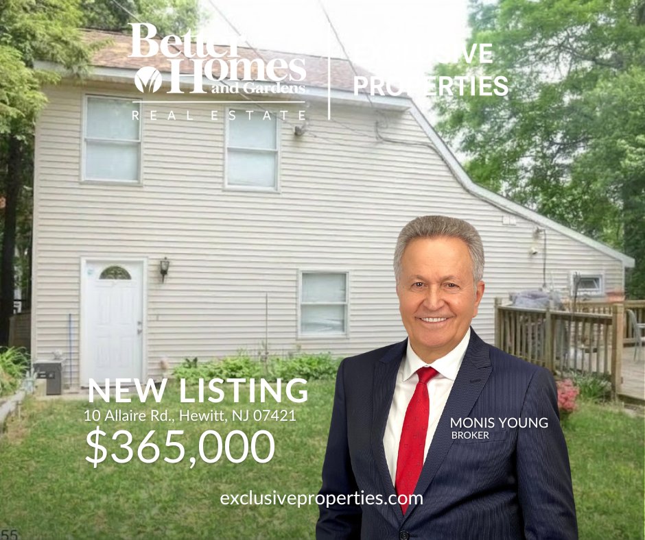 exclusiveprop's tweet photo. 🏡 NEW LISTING | 10 Allaire Rd., Hewitt, NJ 07421
💰 $365,000

🛏️ 3 Beds
🛁 2 Baths
📐 6,969 Square Foot Lot

🌲 Lake Living. Four Seasons. Endless Possibilities.
Welcome to this charming Colonial nestled on a peaceful private road in the desirable Upper Greenwood Lake community.

✨ Home Features:
• Brazilian cherry hardwood floors
• Open living & dining areas
• Cozy fireplace
• Eat-in kitchen
• First-floor bedroom & full bath
• Laundry area
• Spacious outdoor deck

🌊 Enjoy the Upper Greenwood Lake lifestyle!

Spend your summers boating, fishing, kayaking, relaxing at the private beach, or enjoying the surrounding hiking trails. With motorized boating permitted on the lake and nearby ski areas for winter recreation, there's something to enjoy all year long.

Whether you're looking for a year-round home, weekend getaway, or lake retreat, this could be the opportunity you've been waiting for.

📍 10 Allaire Rd., Hewitt, NJ 07421

📞 Monis Young, Broker: (201) 803-2864
☎️ Office: (201) 796-7777
🌐 https://t.co/dkjvsLjmI8

#NewListing #HewittNJ #UpperGreenwoodLake #GreenwoodLake #NJRealEstate #NewJerseyRealEstate #LakeHouse #LakeLiving #HomeForSale #NJHomesForSale #RealEstate #DreamHome #HouseHunting