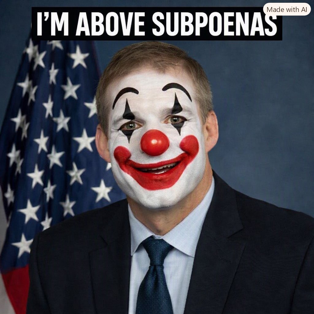 WFMGWF's tweet photo. @Jim_Jordan Same dirtbag that was serve subpoenas to testify. This guy thinks he’s above the law. This guy’s a hypocrite, Gym Jordan https://t.co/4yS9OepsxC