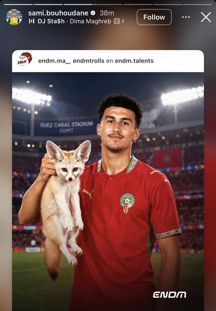 FRMFXtra's tweet photo. 📲 Samir Bouhoudane réagit sur Instagram après la victoire du Maroc face à l’Algérie 🇩🇿.

🇲🇦🤣 https://t.co/fjdy6ZTDW5