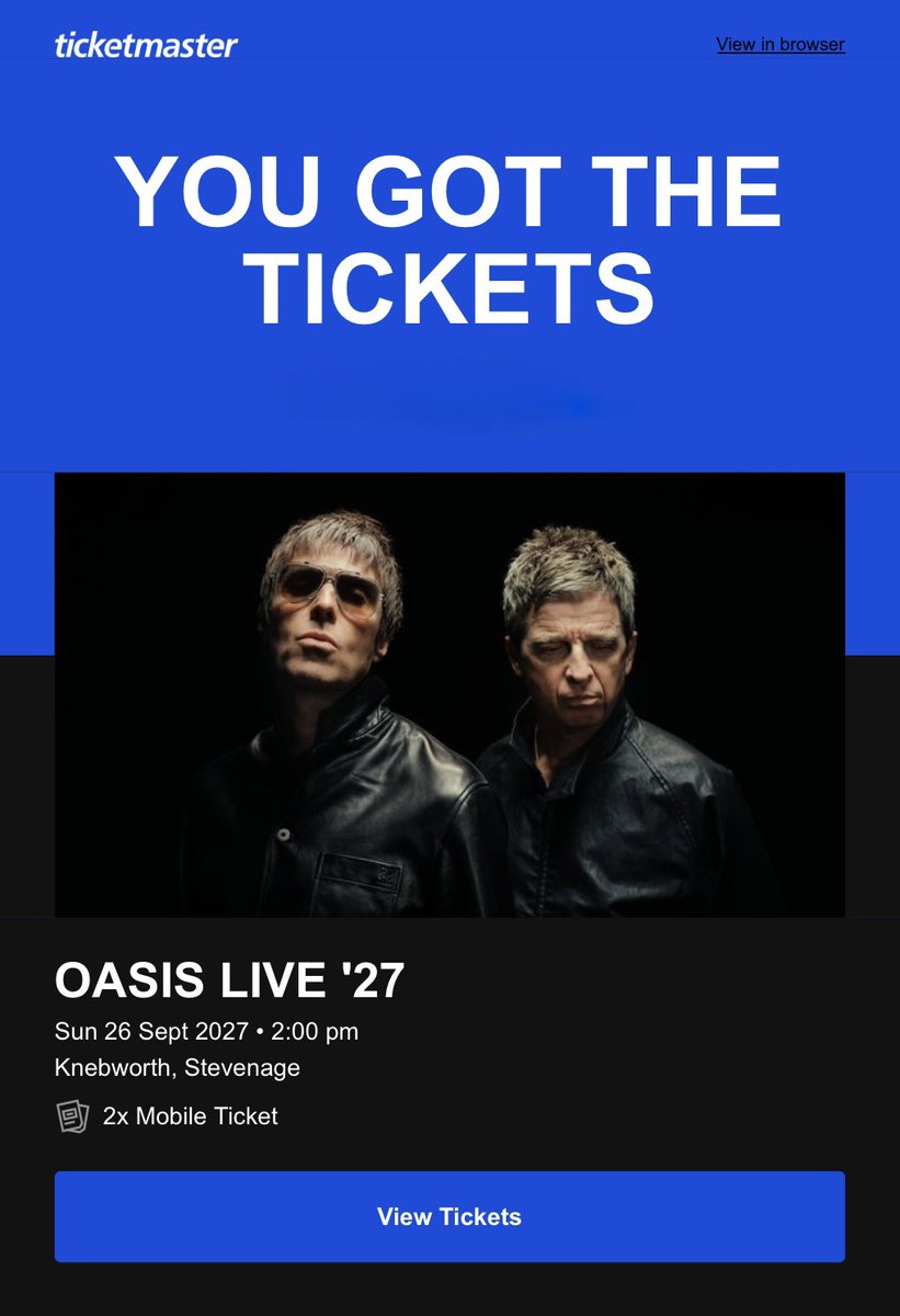 Roccomatt72Matt's tweet photo. Knebworth here I come roll on 2027 #knebworth #oasis https://t.co/ynXA8BUw9S