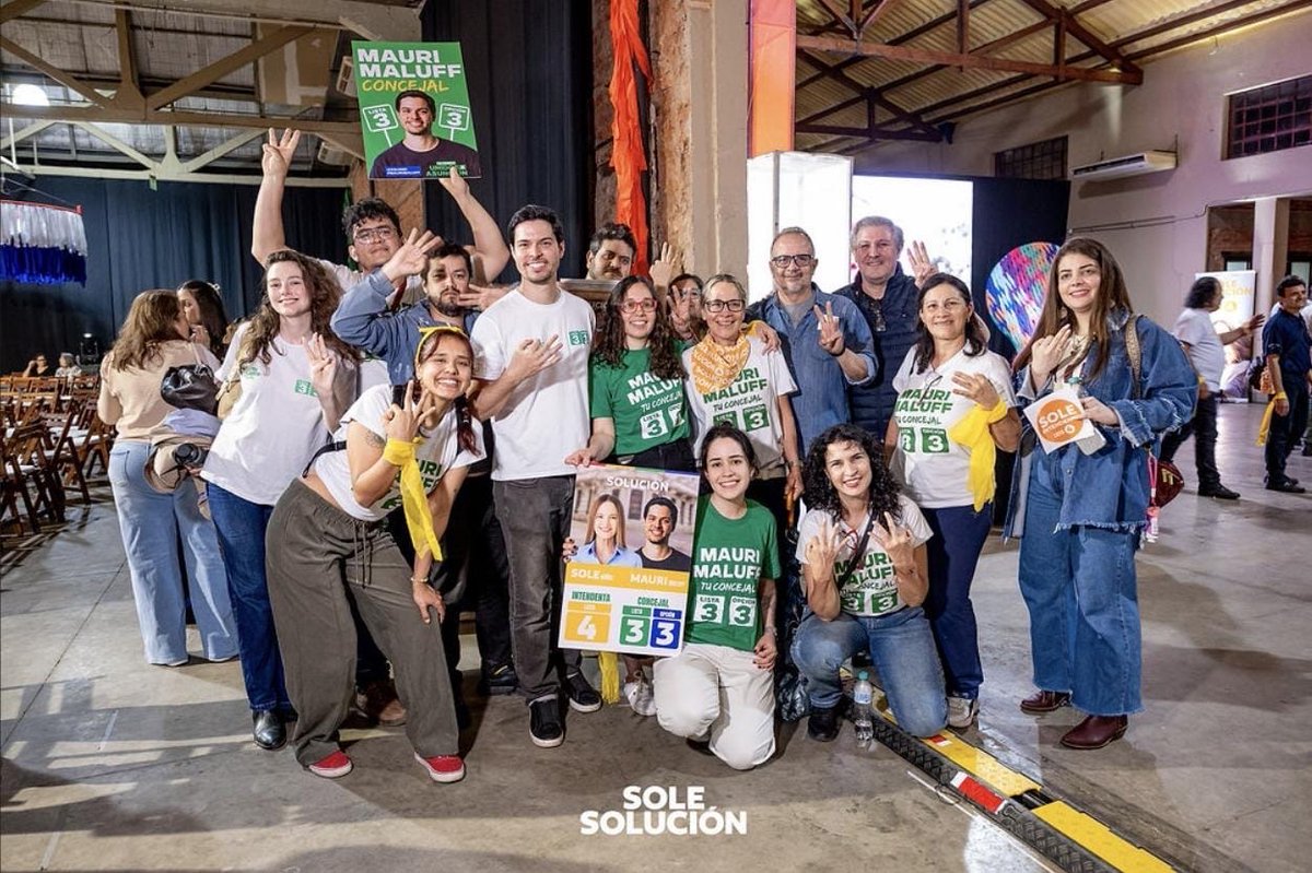 maurimaluff's tweet photo. ¡Una nueva Asunción ya está cerca! Con tu voto este domingo, Sole será intendenta y Mauri Maluff concejal.

Votá lista 3, opción 3.💚 https://t.co/Pwv9wchMbr