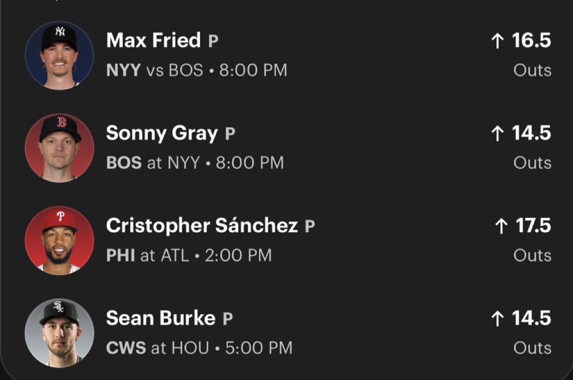cashflowsports2's tweet photo. Chalkboard Pitcher Outs Slip 📝

Lock this in with me ⬇️
https://t.co/0Q2k2lQLmZ…

JOIN THE FREE  DISCORD 🔗🔗  https://t.co/Exb2JLzxUU

#MLB #MLBBets #HomeRunProps #HRParlay #BaseballBets #SportsBetting #Parlay #DavisParlay @playbook https://t.co/jhsfnmOqg8