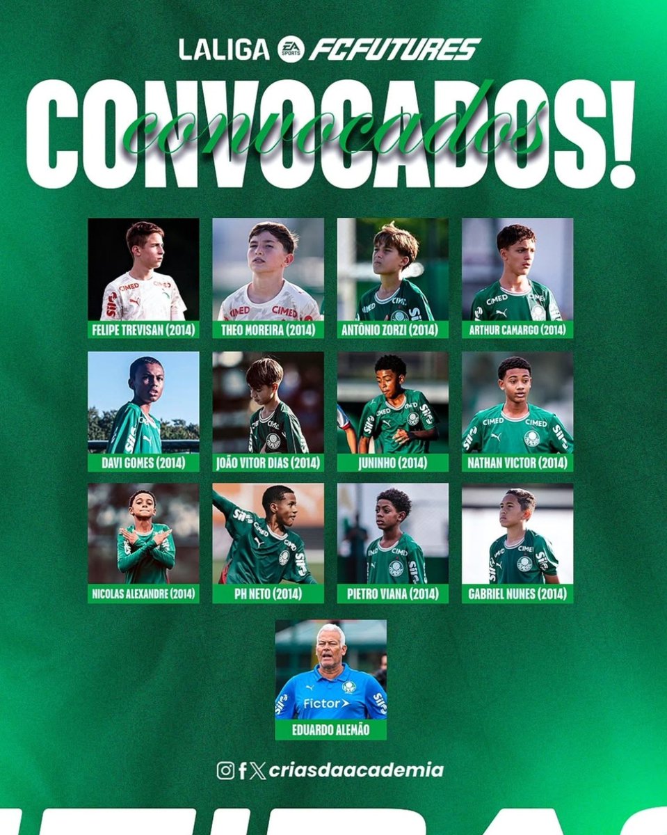jmarucci_'s tweet photo. Palmeiras foi devidamente convocado para a LaLiga FC Futures. Essa é a geração que mais me empolga no Palmeiras em anos.

Desses convocados, ressalto o trio: Antonio Zorzi, PH Neto e Nicolas Alexandre, são a tríade da geração.

Gosto também dos meninos Pietro Viana e Davi Gomes. https://t.co/6gNuGBiD0W