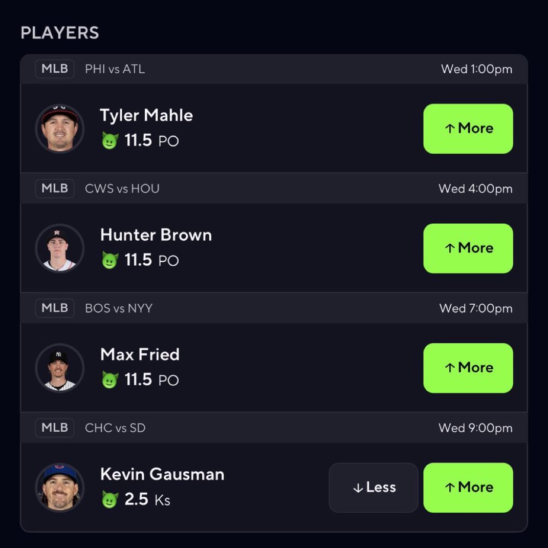 GreenGobss's tweet photo. The ONLY parlay you need today ⤵️

https://t.co/m11KQpGOCV

#prizepicks #Gambling𝕏 #WinningWednesday #mlb https://t.co/IKw9TAEfoR