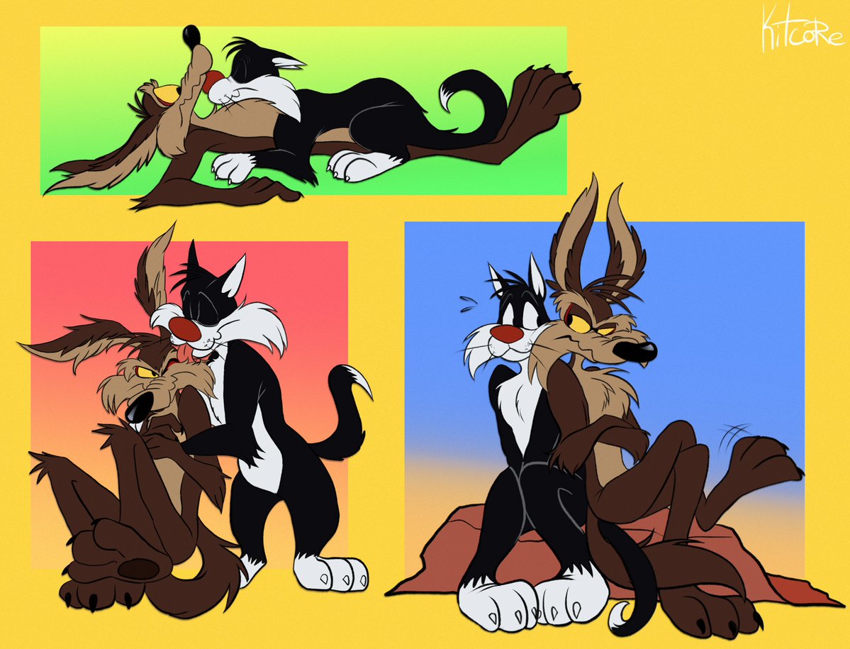 chortzykit's tweet photo. cat and coyote 
#sylvester #wileecoyote #looneytunes https://t.co/lDxF3nqS2o