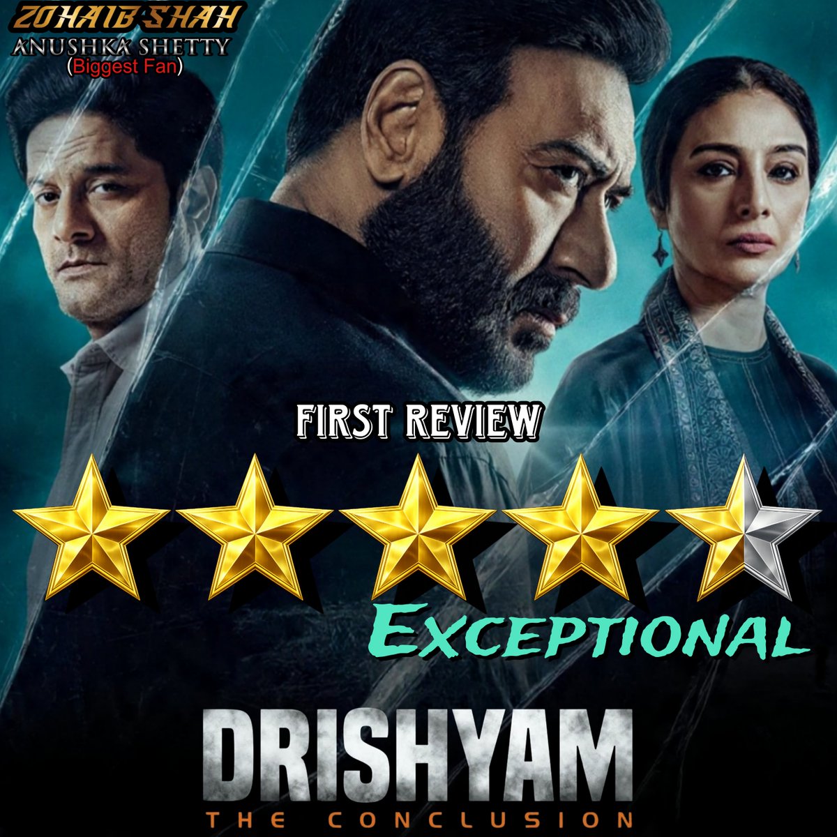 Zohaib4Sweety's tweet photo. #Drishyam3FirstReview 4.5/5โญ
๐๐
๐ฐ๐ฒ๐ฝ๐๐ถ๐ผ๐ป๐ฎ๐น
"A Surprising BLOCKBUSTER!!!
instead of also exactly remaking the South threequel,
#Drishyam3 (Urdu) has tried something different this time and unexpectedly...
It Turned Out To Be SPECTACULAR."
(#DrishyamTheConclusionReview) https://t.co/FkzUxDiSbz
