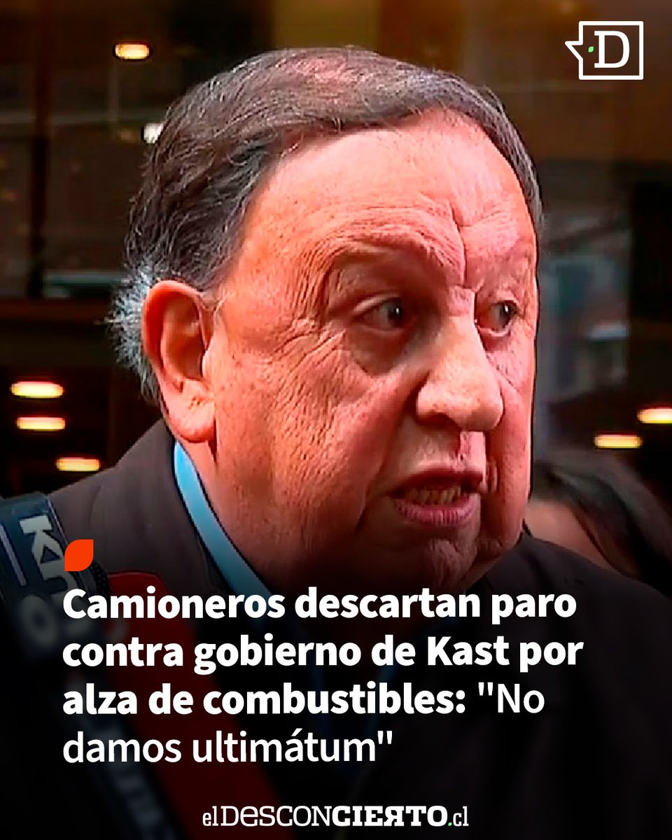 eldesconcierto's tweet photo. 🚛 Camioneros descartaron un paro tras reunirse con el subsecretario de Economía, Karlfranz Koehler.

“No damos ultimátum”, afirmó Sergio Pérez, presidente de la CNTC, aunque exigió una solución urgente por el alza del diésel.

🔗 Detalles: https://t.co/rlZsJGJpGw https://t.co/WLpvPLy09j