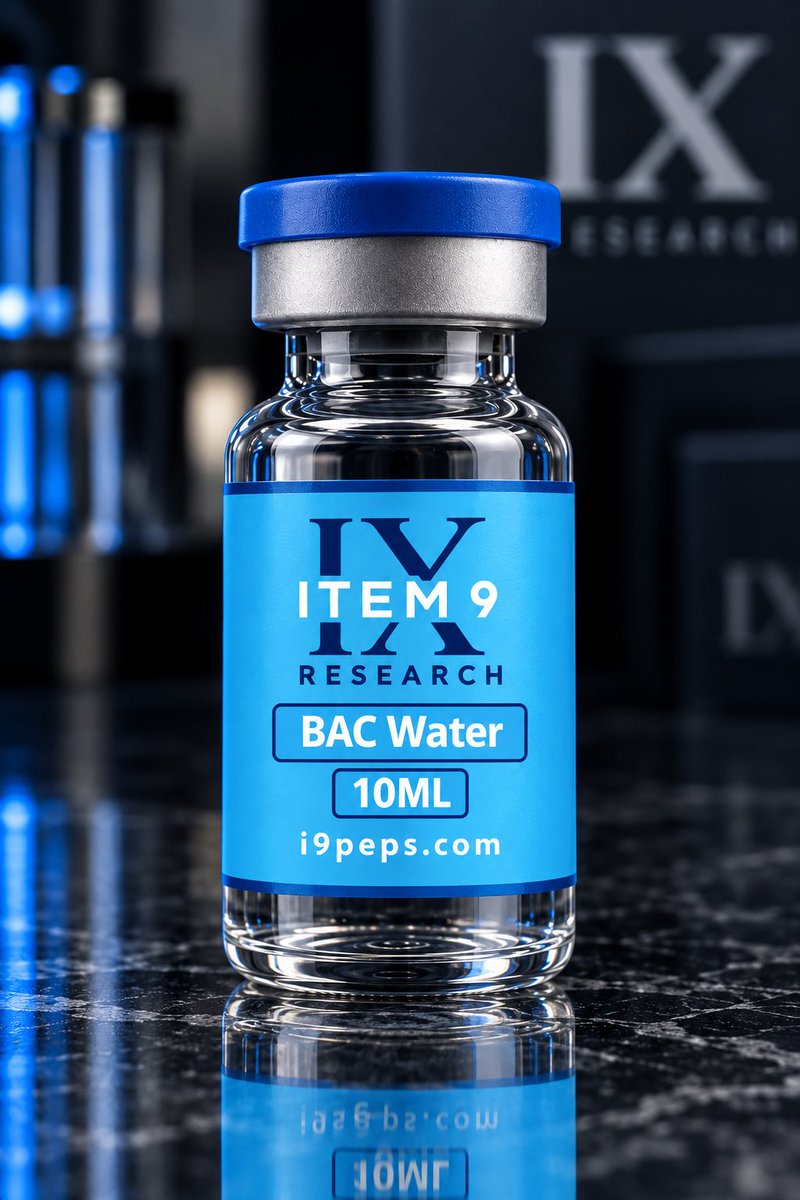 i9peps's tweet photo. Midweek sneak peek π
BAC Water 10ML is landing in the IX catalog soon. Clean, consistent, lab-ready.
More additions coming.
https://t.co/1M4MxwwxC2
#item9research #bacwater https://t.co/Ks3Qf65fnO