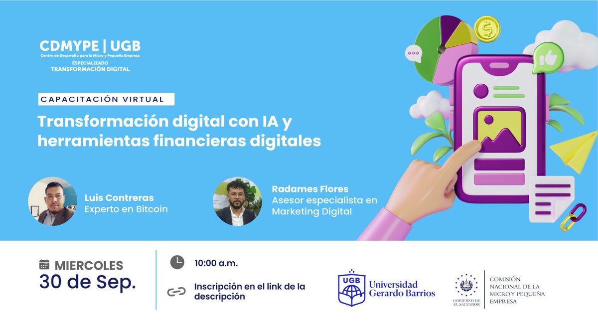 Luis21satoshi's tweet photo. Thank you once again to Universidad Gerardo Barrios for having me.
​Higher-level Bitcoin education fuels transformation and adoption. 🚀"
#Educación #Bitcoin #UGB https://t.co/Hb6VSqtyT6