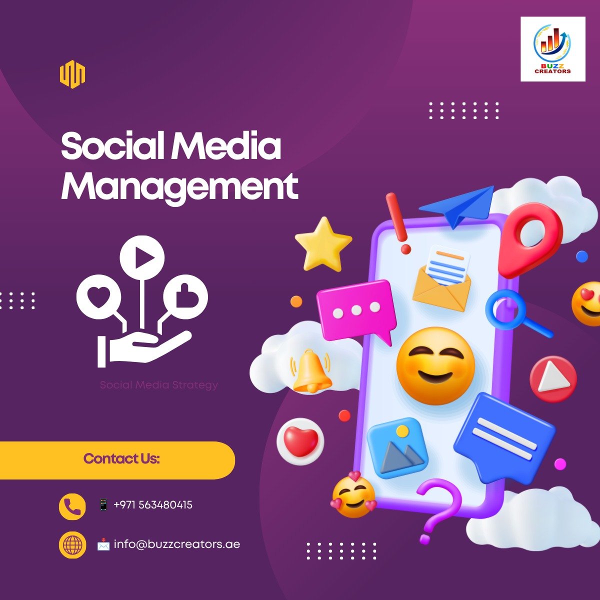 _BuzzCreators's tweet photo. Boost your brand’s online presence with Buzz Creators Digital Media’s Social Media Management services. 

Contact Us:

📱 +971 563480415
📩 info@buzzcreators.ae
🌐 https://t.co/Senp2s5T4K

#BuzzCreatorsDigitalMedia
#SocialMediaManagement https://t.co/85ZYybkABh