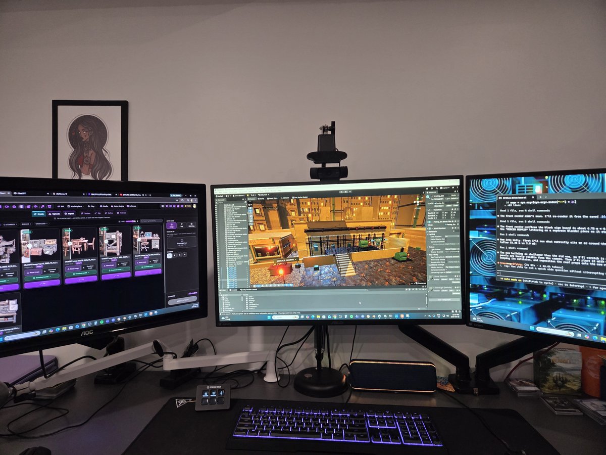 PlayEcho_'s tweet photo. Still amazes me everyday the amt of work AI can help me get done. 

Things that would take months for me as a new solo dev done in minutes. Now AI cant do everything. It truly feels like a small game studio delegating tasks and I can focus on the creative https://t.co/I2YWIaznoU