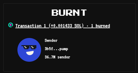 sendorapp's tweet photo. $1000 buy back and burn for 3.6% done now https://t.co/BBfl7b5iqv