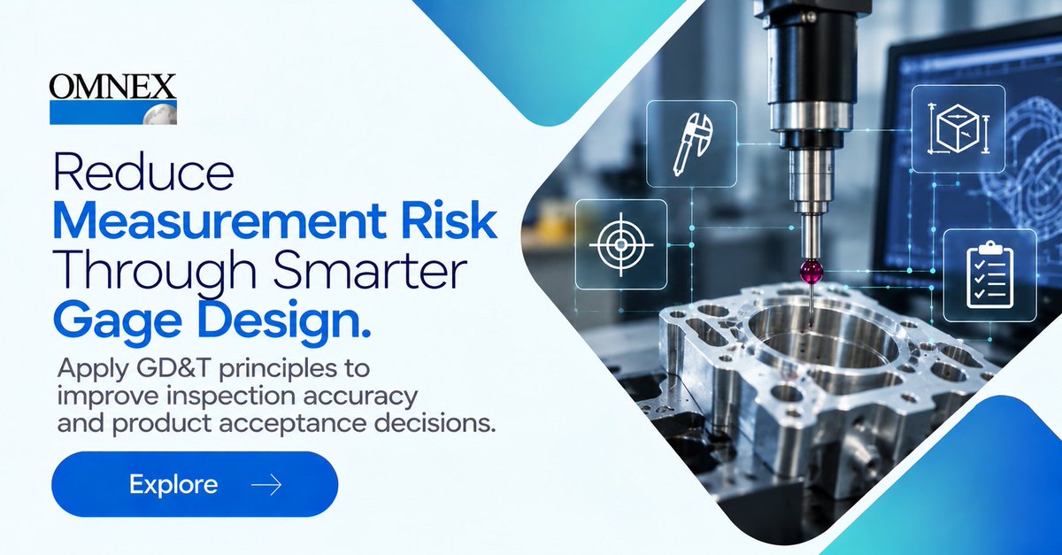 omnexglobal's tweet photo. Incorrect gage design can turn accurate GD&T requirements into inaccurate inspection decisions.
Explore the training today - https://t.co/FkVkl2je1d
#GDandT #GageDesign #DimensionalInspection #Measurement #Quality #Omnex https://t.co/D60aXIhV6K