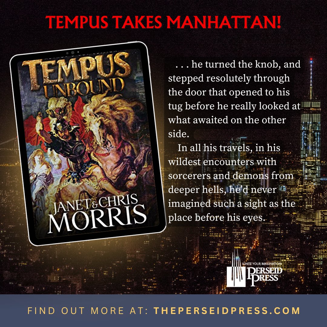 Perseid_Press's tweet photo. Tempus was so effective in modern-day New York City, that it was only a hop and skip to the far, far future and an adventure that contrasted not only his previous hundreds of years of age but also what makes him relevant into any era. And of course he brings us along with him. Enjoy the ride!
https://t.co/CDXRosvZ7e
#PerseidPress #SacredBand #JanetMorris