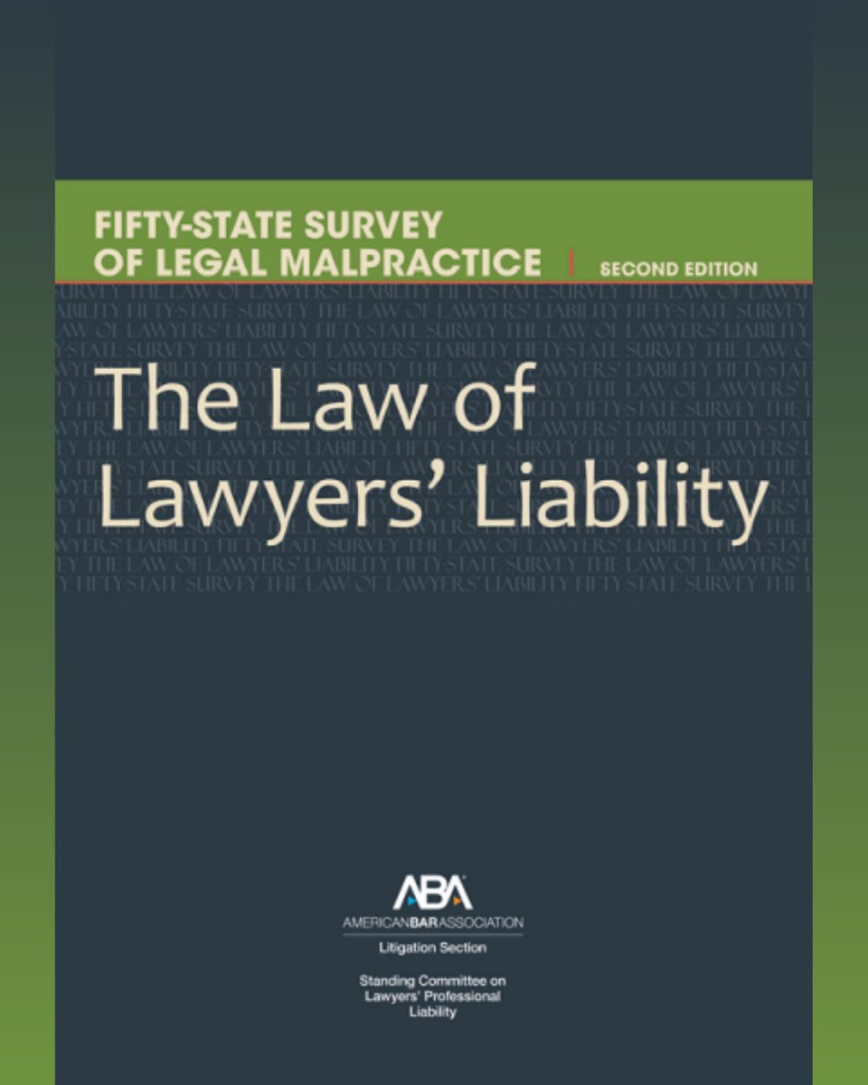 ABAesq's tweet photo. "The Law of Lawyers’ Liability: 50-State Survey, Second Edition" provides a comprehensive, state-by-state analysis of lawyer liability laws—making it easier to compare standards and navigate multi-jurisdictional claims. Learn more at https://t.co/oS27jX53Xp. @ABALitigation https://t.co/DAS79xeBU7