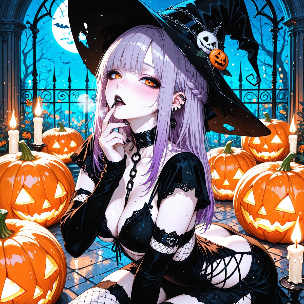 IrithiumStudios's tweet photo. It's spooky season... and she doesn't need a love potion to get your attention. 🎃😉 Four scenes from Halloween Witch. Which one has you spellbound? #WitchArt #HalloweenArt https://t.co/86ZIapmbXg
