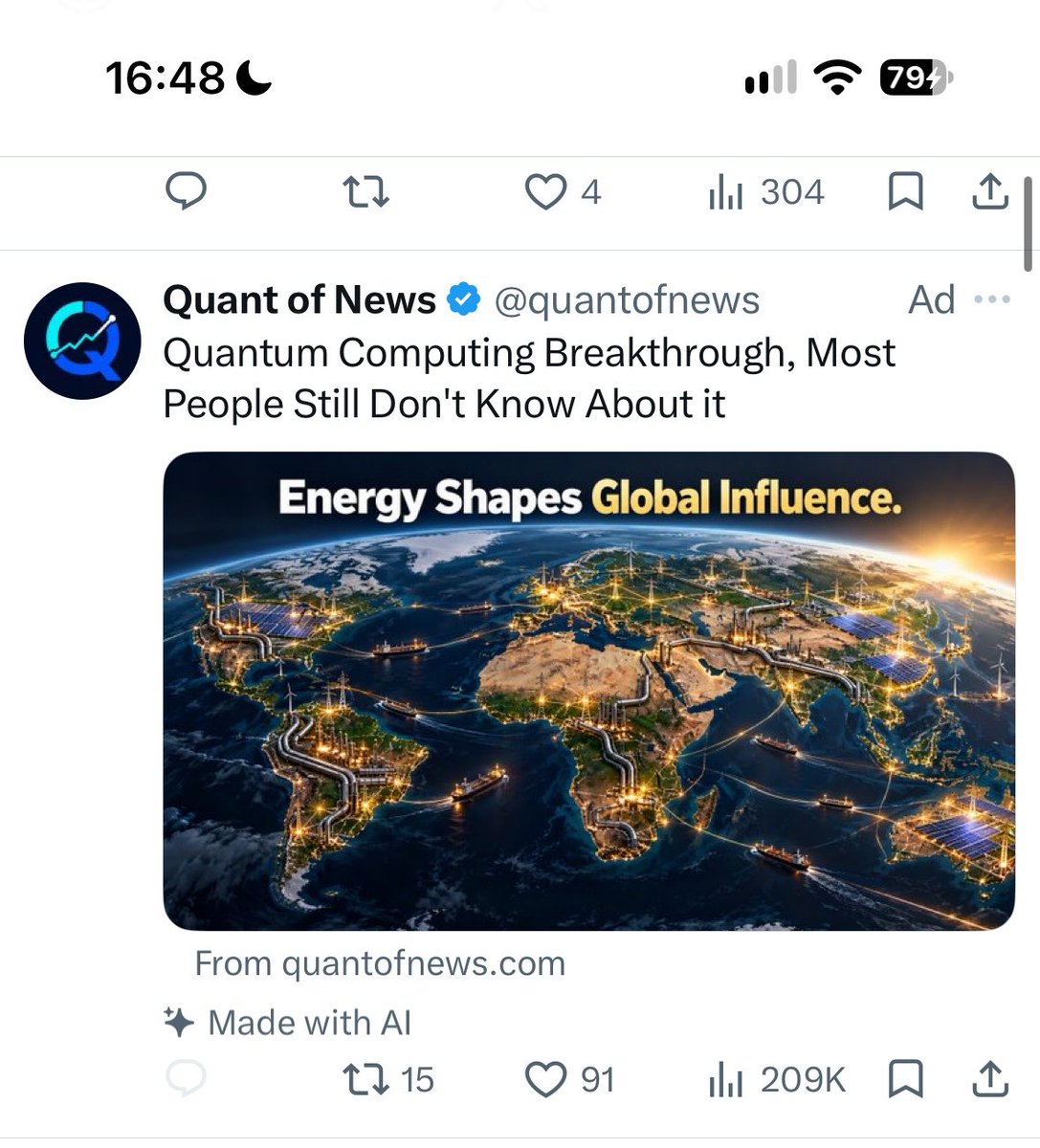 ajrgd's tweet photo. More crypto scam ads on X.

IOC (malicious domain):
quantofnews[.]com

From 100+ cybersecurity vendors we track, Epi Security is the only known firm that already marks this domain as malicious.

@episecurity @epiapp https://t.co/oUZ8K0FQU5