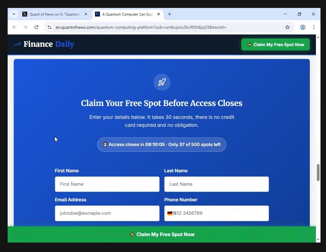 ajrgd's tweet photo. More crypto scam ads on X.

IOC (malicious domain):
quantofnews[.]com

From 100+ cybersecurity vendors we track, Epi Security is the only known firm that already marks this domain as malicious.

@episecurity @epiapp https://t.co/oUZ8K0FQU5