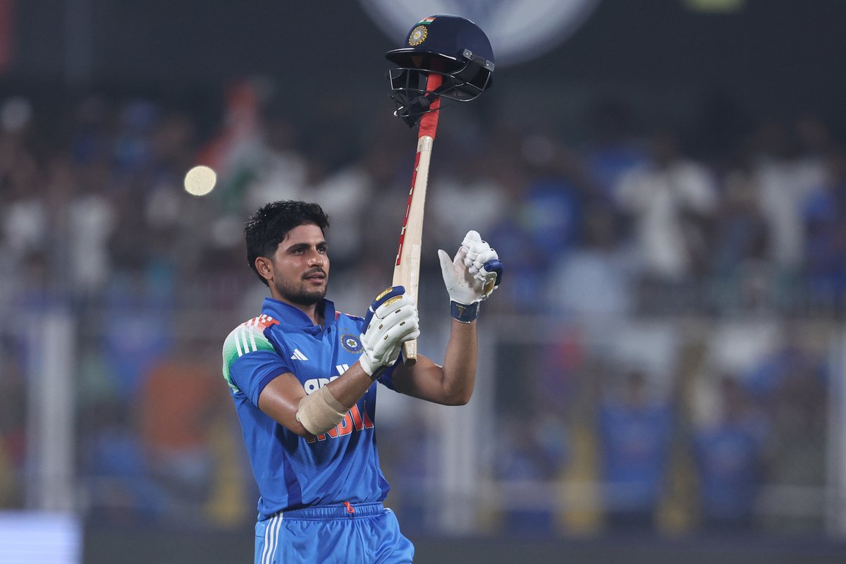 BCCI's tweet photo. 📸 𝘿𝙤𝙪𝙗𝙡𝙚 𝘾𝙚𝙣𝙩𝙪𝙧𝙞𝙤𝙣 𝙎𝙝𝙪𝙗𝙢𝙖𝙣 𝙂𝙞𝙡𝙡

Frames that will occupy a special place in our memory 🤩

Updates ▶️ https://t.co/6XCYRtZLAi

#TeamIndia | #INDvWI | @mflone_ | @ShubmanGill https://t.co/9W1DzMamkH