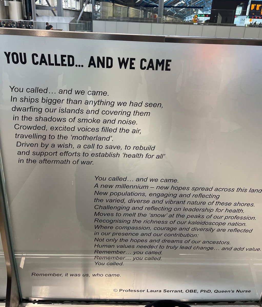 STMComp's tweet photo. To mark the start of Black History Month a group of St Columba's students joined students from St Thomas More at the National Windrush Memorial in Waterloo Station. The station was chosen as it was the arrival point in London for many families from 1948 onwards. #TheSTMWay https://t.co/Xgy9DKgxzT