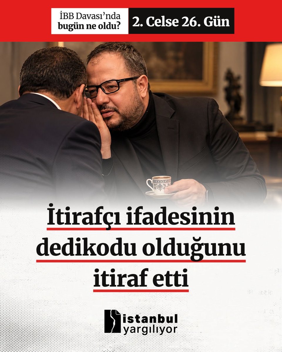 istyargiliyor11's tweet photo. İBB Davası'nın 2. celsesinde Kültür A.Ş. Genel Müdür Yardımcısı Onur Aldı, itirafçı Murat Abbas'ın kendisi için söylediklerinin dedikodu olup olmadığını sordu. Abbas bu soruya "Dedikodu" yanıtını verdi. Mahkeme başkanı da, Abbas'ın yanıtına çıkıştı, Abbas sözlerinin duyum ve dedikodu olduğunu söyledi.

https://t.co/jaAA3Zc99N