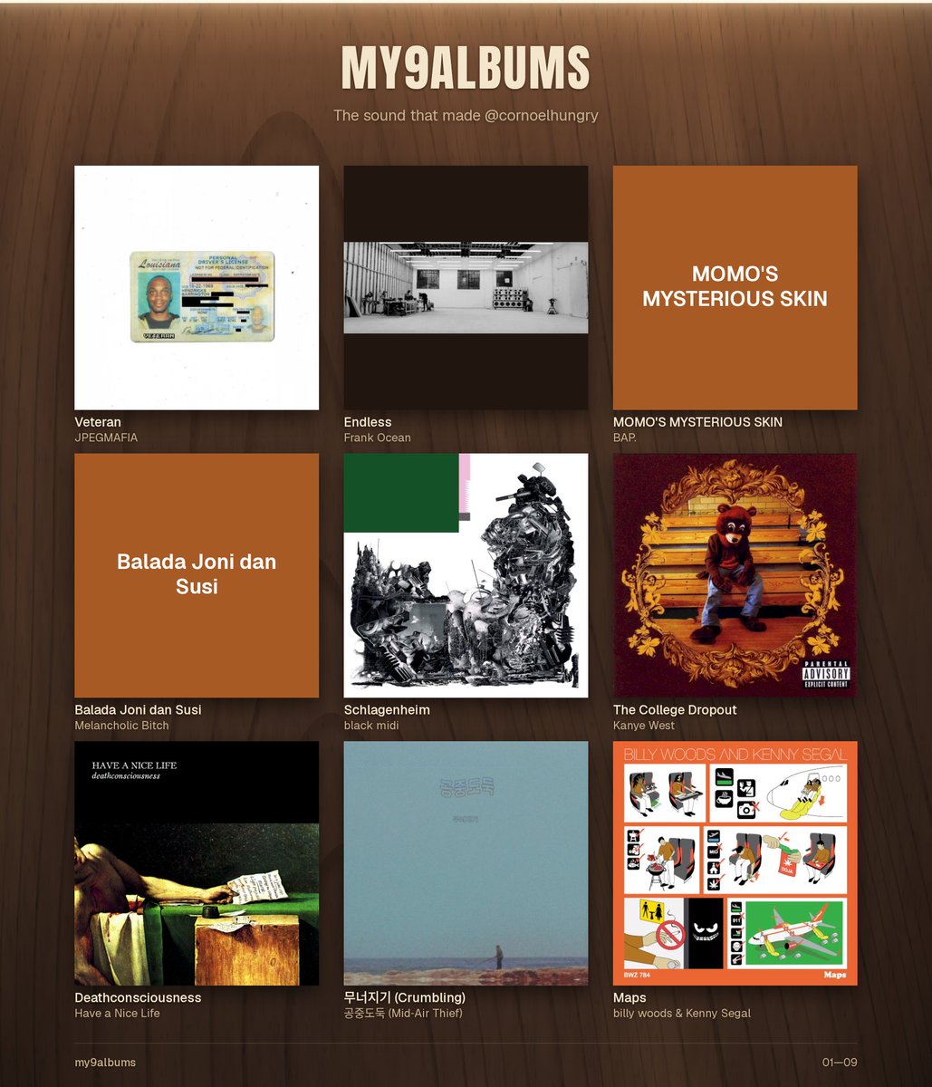 cornoelhungry's tweet photo. 9 albums that shaped me post-covid, heavy on kanye because he was the reason I got on music in the first place and I'm not ashamed to admit that. https://t.co/SDEcWpbpXT