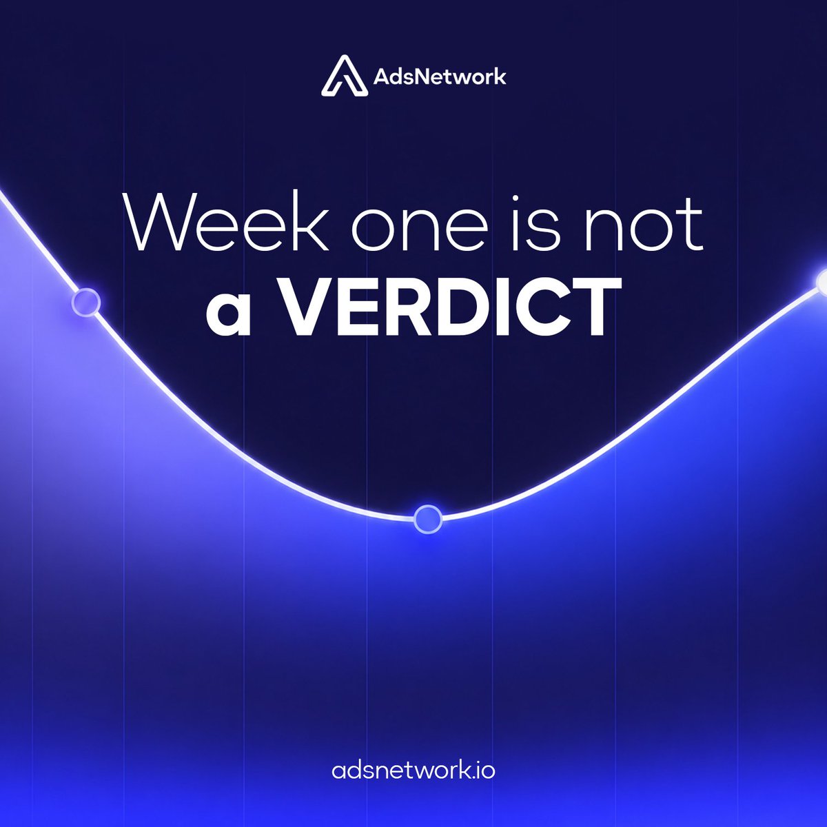 adsnetwork_io's tweet photo. Week one of a campaign is not a verdict. It is a sample size problem.

Days 1 to 2 the algorithm buys broadly because it has nothing to optimise against. Worst CPA of the month. That traffic pays for everything after it. Days 3 to 4 the first signals land and delivery concentrates. CPA drops.
Days 5 to 7 the shape is real.

Do not touch the bid in the first 72 hours. Every change restarts learning you already paid for. Do not judge CPA under 50 conversions. That is noise, not data. Do prune at publisher level from day four. 

Early enough to matter. Late enough to be right.

#MediaBuying #PerformanceMarketing #AdTech