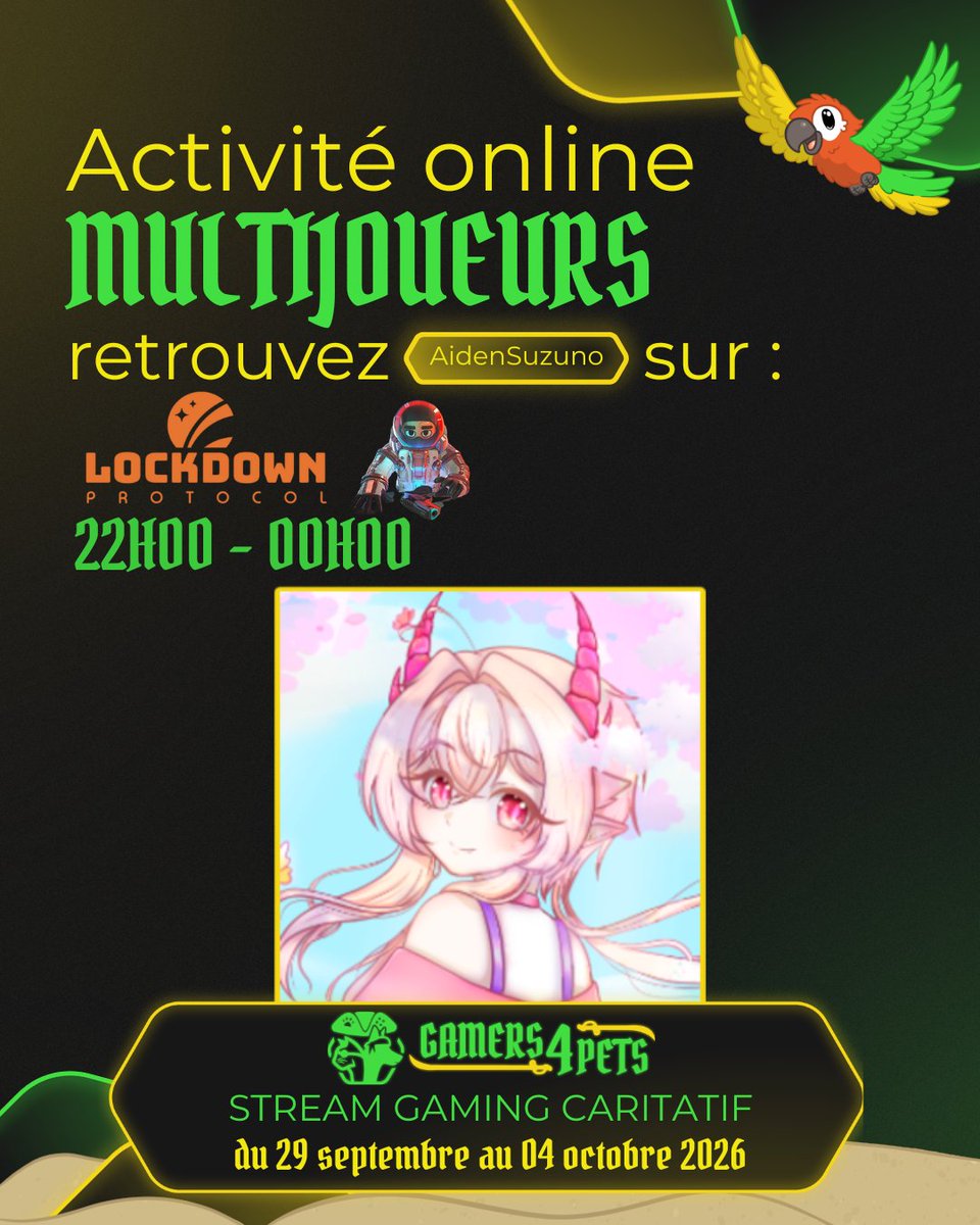 gamers4pets's tweet photo. Retrouvez @AidenSuzuno et 9 autres streamers #Gamers4Pets sur une session de @PlayLockdownP !
🚀🔎 Attention aux imposteur à bord ! Est-ce que les streamers arriveront à démasquer le traître qui se cache parmi les astronautes ? 👀🛰️
▶️https://t.co/ZVwSipPUX9 https://t.co/vAFqZOC2lK