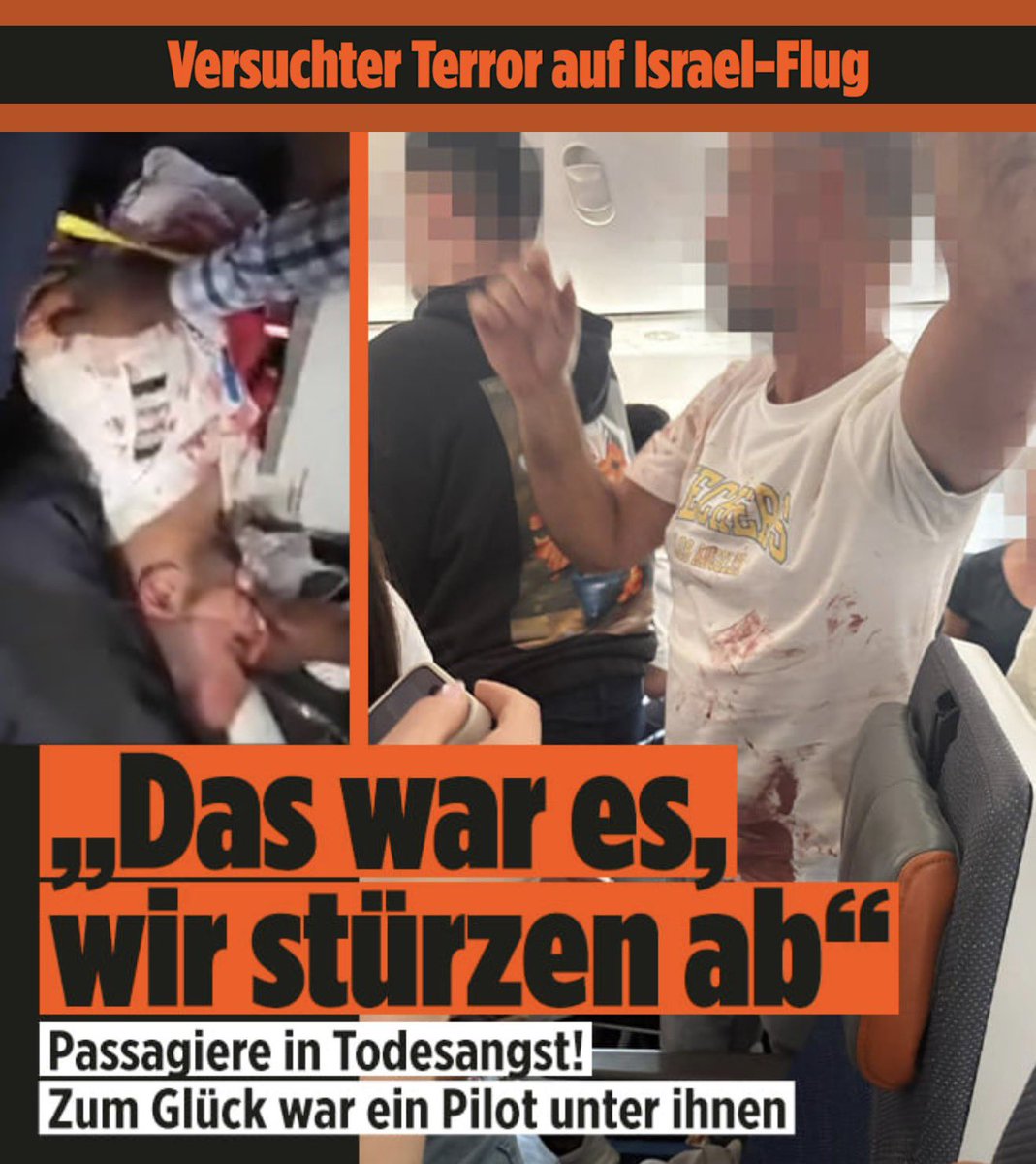 Georg_Pazderski's tweet photo. STOFF FÜR EINEN THRILLER!

Ein omanischer Co-Pilot versucht den indischen Kapitän auf dem Flug von Dubai nach Tel Aviv zu erstechen. Er will das Flugzeug mit israelischen Passagieren in seine Gewalt bringen, um es über Israel zum Absturz zu bringen.

Er verletzt den Flugkapitän schwer, das Flugzeug verliert ca. 15.000 Fuß Höhe und droht abzustürzen.

Der Terrorist wird nach wenigen Minuten von mutigen israelischen Passagieren überwältigt. 

Unter den Passagieren befindet sich ein Arzt, der versucht den Kapitän zu retten und ein israelischer Pilot, der das Flugzeug nach einem ca. 5.000  Meter-Sturzflug sicher in Saudi Arabien landet.

Durch das beherzte Eingreifen der israelischen Passagiere werden 174 Passagiere gerettet, darunter 27 Kinder.